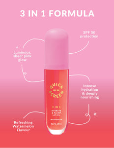 SPF50 3 in 1 Hydrate & Plump Watermelon Lip Oil